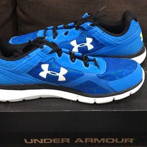 Men's 12 UA Micro G Velocity RN Blue/Black/White